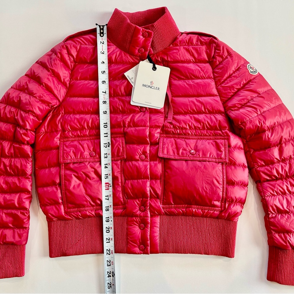 Moncler SILENE Red Bomber Style Puffer - Picture 7 of 16